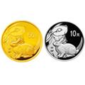 2011兔年圆形本色金银纪念币（套装）