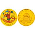 2001年 中国民间神话故事（第1组）--盘古开天地1/2盎司彩金币