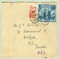 【实拍】1951年4月27日普4与纪8上海寄加拿大封