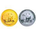 2012年 招商银行成立25周年暨上市10周年熊猫加字金银纪念币