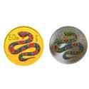 2001蛇年彩色圆形金银纪念币(套装)