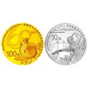 2015新疆自治区成立60周年金银纪念币（1oz银+1/4oz金）