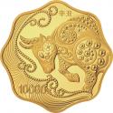 2021中国辛丑（牛）年1公斤梅花形金质纪念币