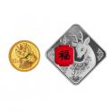2024 年贺岁金银纪念币  8g小银币+1g小金币（带包装）
